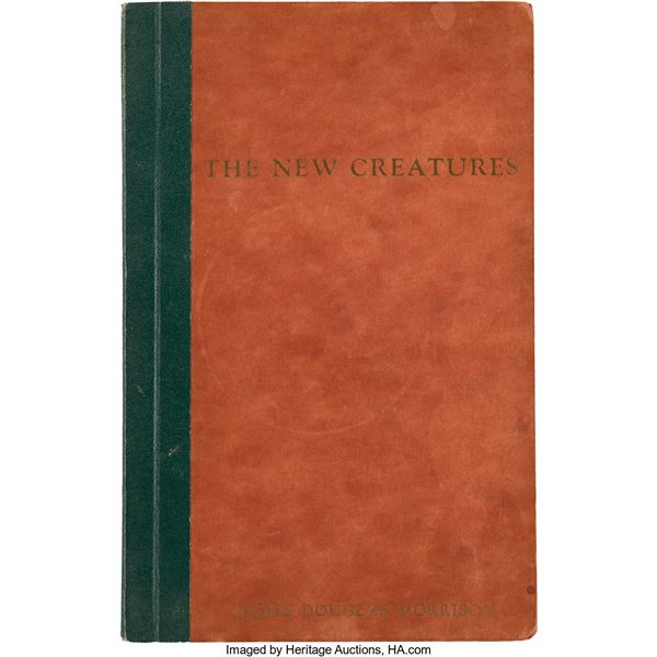 Jim Morrison Very Rare Self-Published Book of Poetry The New Creatures (1969).