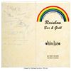 Image 1 : Mötley Crüe/Nikki Sixx Signed Rainbow Bar & Grill Menu With Handwritten Band Nam