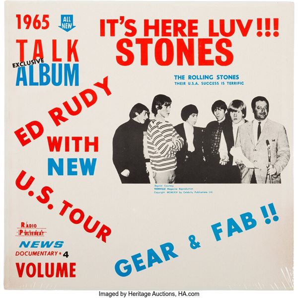 The Rolling Stones Original First Pressing Interview Album Ed Rudy-It's Here Luv