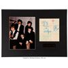 Image 1 : The Rolling Stones Signed Piece of Paper. Matted with a promo photo of the Rolli