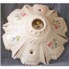 Image 1 : Antique Porcelain Ceiling Light Fixture Roses #1735134