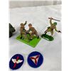 Image 2 : Nice lot of Military Figures Tootsietoy jeep britons etc