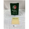 Image 1 : Vintage BA Customers Service follow up metal box with Service Card inside 6 1/2"x9"x4"