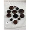 Image 2 : Mixed Lot of 12 Chinese Hardwood Stands 12 Very Nice Carved Wooden Display Stands for Vases or Figur