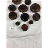 Image 3 : Mixed Lot of 12 Chinese Hardwood Stands 12 Very Nice Carved Wooden Display Stands for Vases or Figur