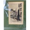 Image 2 : Antique Framed Etching by Leopold Robin Paris La Rue Norvins Montmartre 1877-1939