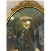 Image 2 : Antique Decorative Brass Bubble Glass Frame w/ Gentleman's Portrait