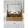 Image 1 : Vintage Bottle Carrier w/ Half Pint Bottles