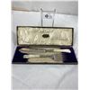 Image 1 : Antique Quality Serving Set w/ Mother of Pearl Handles in Original Case