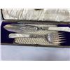 Image 2 : Antique Quality Serving Set w/ Mother of Pearl Handles in Original Case