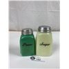 Image 1 : Art Deco McKee Custard Glass Shakers