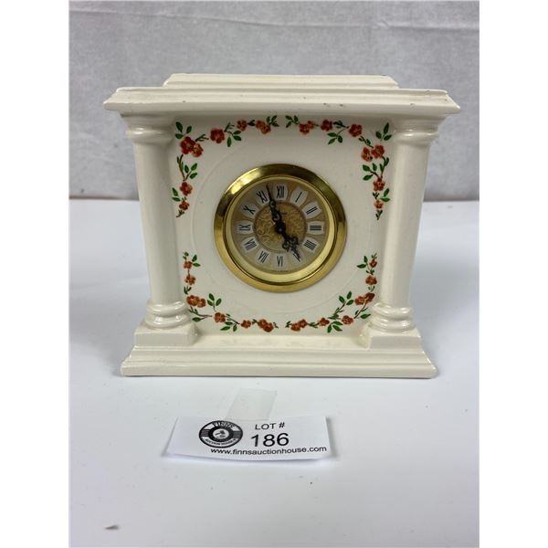 Vintage Mercedes Germany Hand Painted Clock 5.5''x 6'' Working