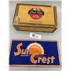 Image 1 : A Vintage Sun Crest Patch & Cigar Box Full of Collectibles
