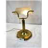 Image 3 : Old Brass And Glass Desk Lamp