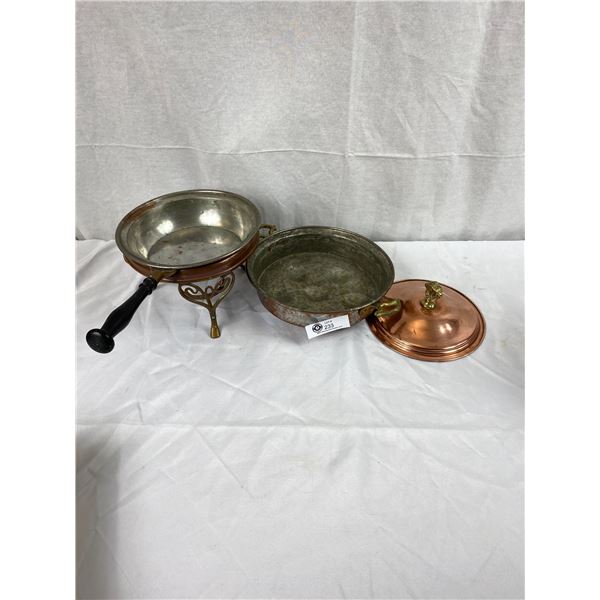 Lot Of Vintage Brass And Copper Pots