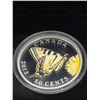 Image 2 : RCM 2003 50 Cent Silver Plated Butterfiles Of Canada In Original Box