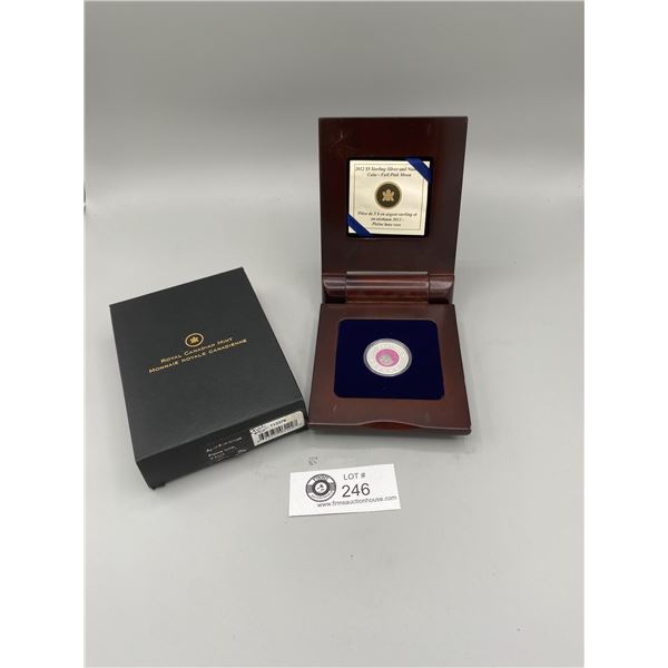 2012 RCM $5 Sterling Silver Coin - Full Pink Moon - In Orignial Package