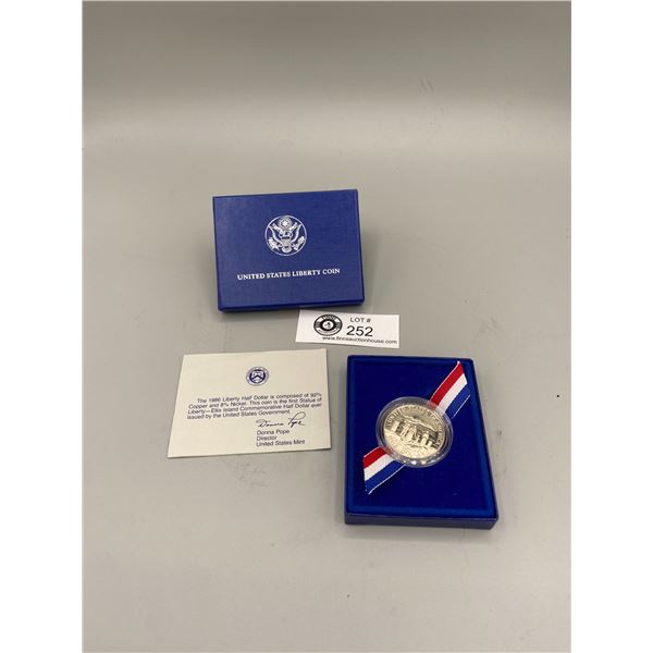 1986 United States Liberty Coin Half Dollar Proof In Presentation Box