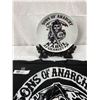 Image 2 : Lot Of Sons Of Anarchy Memorabilia From Afghanistan - Plate With Holder - T-Shirt SZ M - Patches
