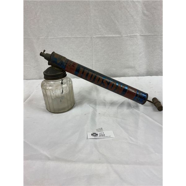 Vintage Hudson Sprayer Duster With Glass Bottle