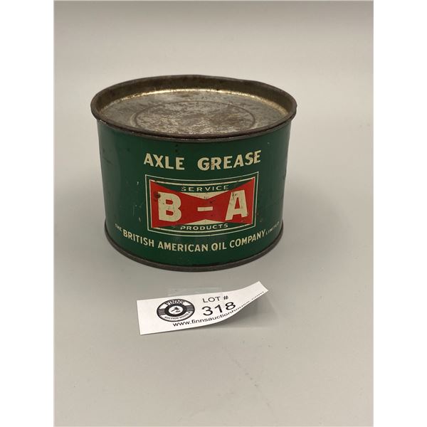 Vintage BA Bowtie Axle Grease Tin With Lid