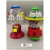 Image 1 : 2 M&M Candy Dispensers In Great Working Condition. One Has A Spinning Slide - Nice Shape