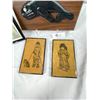 Image 1 : Native Canadian Pearlite Carved Inuit Killer Whale, Two Mukluk Annie Pictures And Dorothy Francis Pr