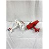 Image 1 : Two Single Engine Propeller Metal Airplane Décor - Both In Nice Shape