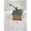 Image 1 : Vintage Table Top Coffee Grinder Cast Iron And Wood W/Manual Hand Crank And Drawer