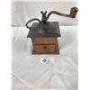 Image 3 : Vintage Table Top Coffee Grinder Cast Iron And Wood W/Manual Hand Crank And Drawer