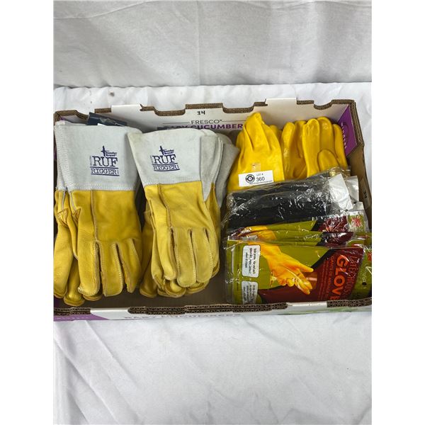 Lot Of 1065c Ruff Rigger Utility Gloves, Rubber And Latex Work Gloves - All Brand New