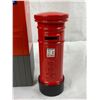 Image 3 : British Metal London Street Pillar Mailbox And Telephone Booth Coin Piggy Bank And Plastic Canada Po