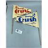 Image 1 : 2 Vintage Orange Crush Flags with Crushy on them