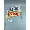 Image 2 : 2 Vintage Orange Crush Flags with Crushy on them