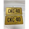 Image 1 : Pair of Vintage Yukon the Klondike License Plates
