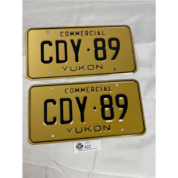 Pair of Vinatge Yukon Commercial License Plates