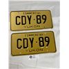 Image 1 : Pair of Vinatge Yukon Commercial License Plates