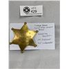 Image 2 : Vinatage Brass 6 Point star Novelty Badge