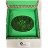 Image 1 : Vintage Chinese Spinach Green Jade with Carved Dragon and Roosters