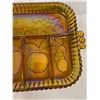 Image 2 : Vintage Indiana Glass 12x9 Iredecent Carnival Glass Fruit Plate Tray