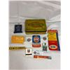 Image 1 : Vintage Tobacco Tin filled with Nice Collectables Including Shell Golf Tees