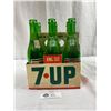 Image 2 : 2 6 Packs of Vintage Pop Bottles with Holders 7 up and Nu Grape