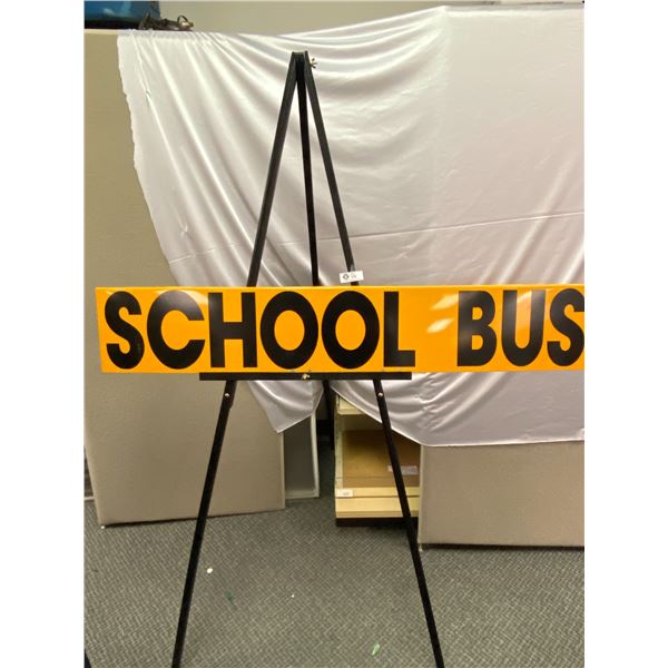 Vintage 35X9 Yellow Schoolbus Sign Off of Bus