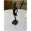 Image 1 : 13" Tall Wooden Statue of a Bearded Man, Made in Spain