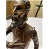 Image 2 : 13" Tall Wooden Statue of a Bearded Man, Made in Spain