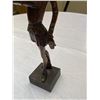 Image 3 : 13" Tall Wooden Statue of a Bearded Man, Made in Spain