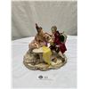 Image 1 : Nice Vintage Dresden Porcelain Figurines on Stand Great Shape