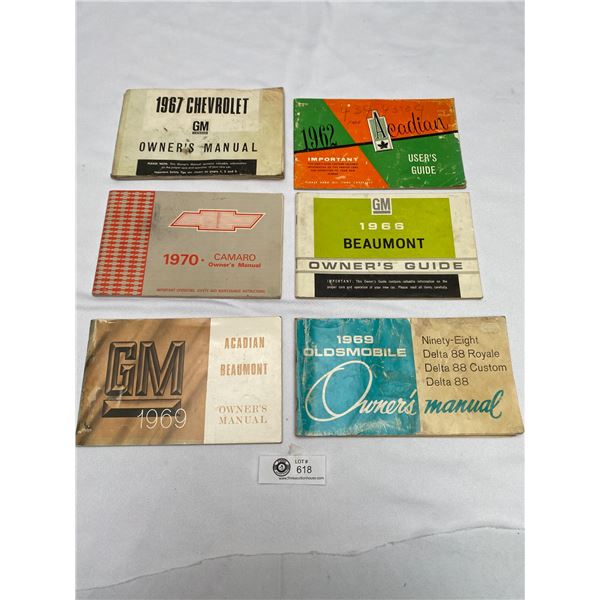 Nice Lot of 6 Car Manuals 1960's