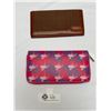 Image 1 : Vintage Leather Satchel Club Wallet + New Flamingo Zip Around Wallet