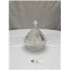 Image 1 : Medium Lidded Crystal Dish 9" Tall
